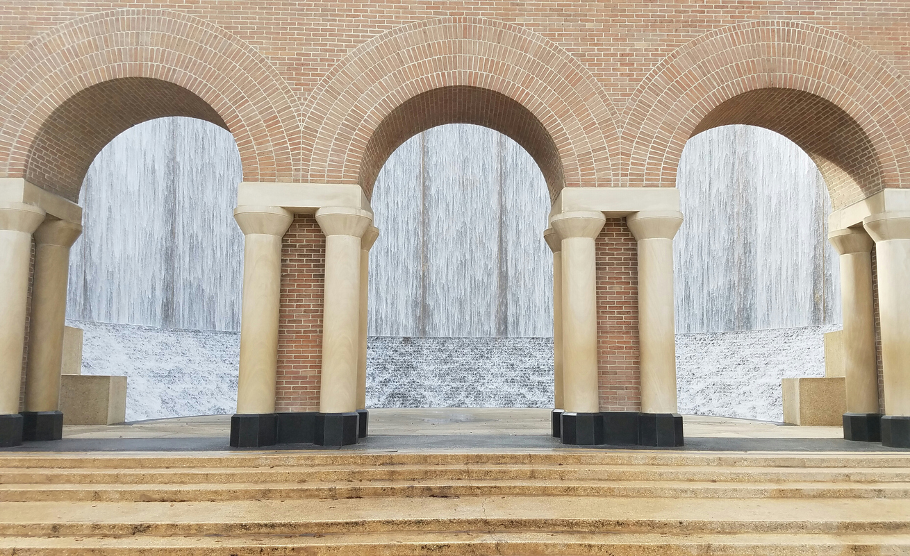 Water Wall Arches at Gerald D. Hines Waterwall Park, Houston, Texas