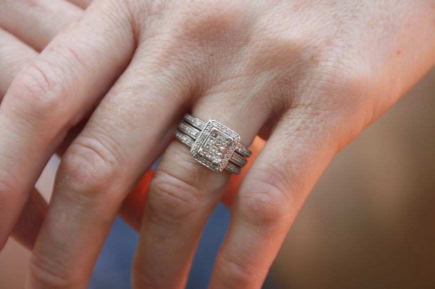 platinum ring with diamonds