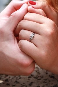 Three-Stone White Gold
