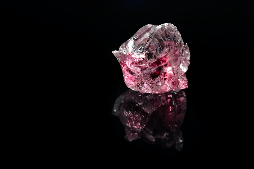 glass piece colored pink