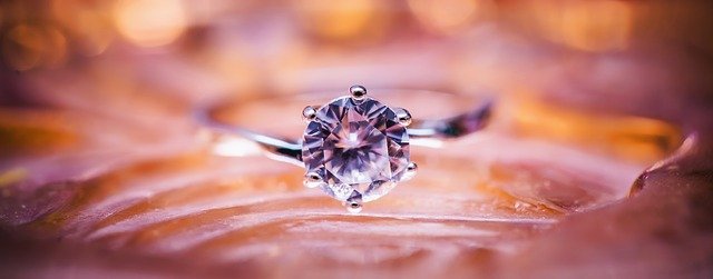 A close-up of a diamond ring