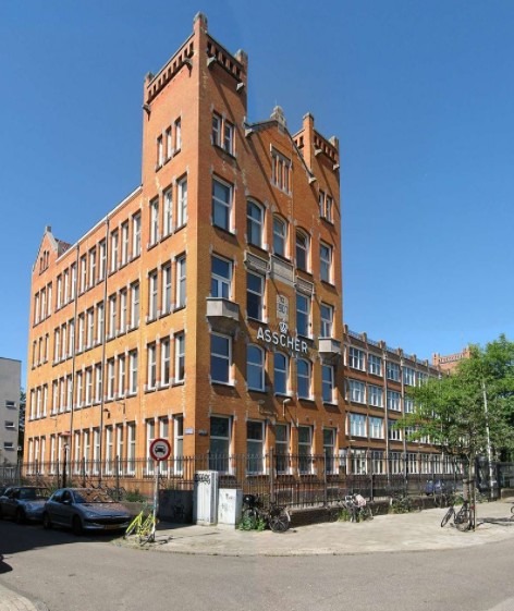 The Asscher Diamond Factory former headquarters on the Tolstraat 127 in Amsterdam
