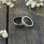 Two silver diamond engagement rings