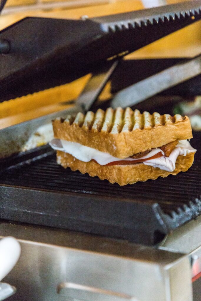 Sandwich-on-electric-griddle